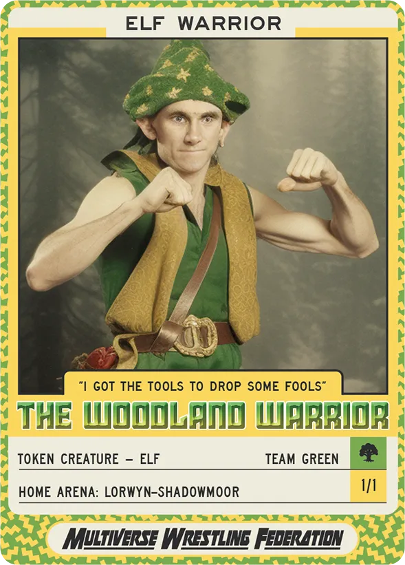 Elf Warrior token for magic mtg