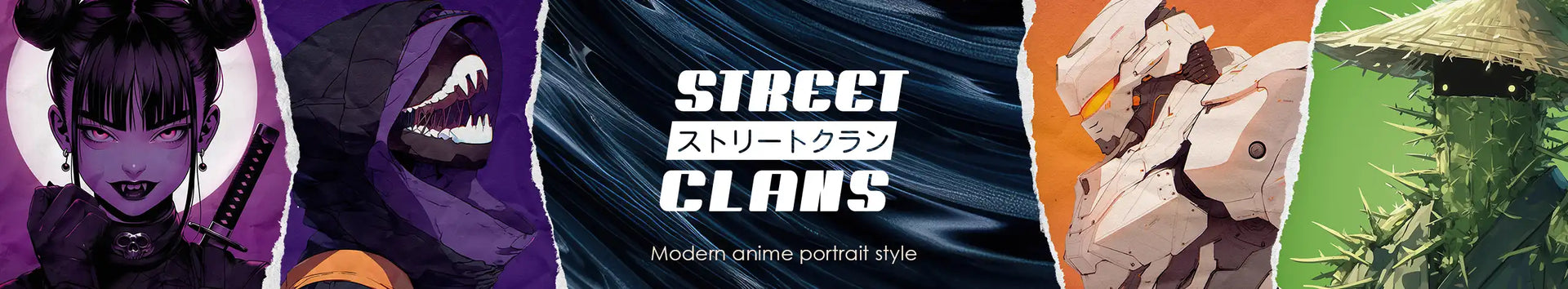 Street clans - Modern anime portrait style