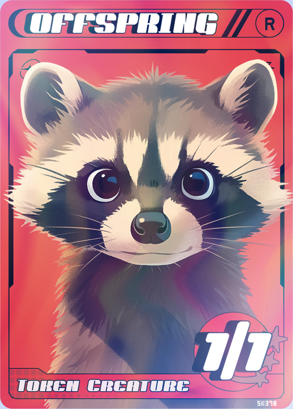 Offspring Raccoon Red Foil