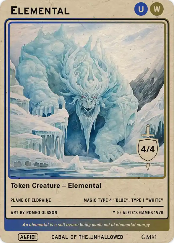 Elemental Blue White 4/4