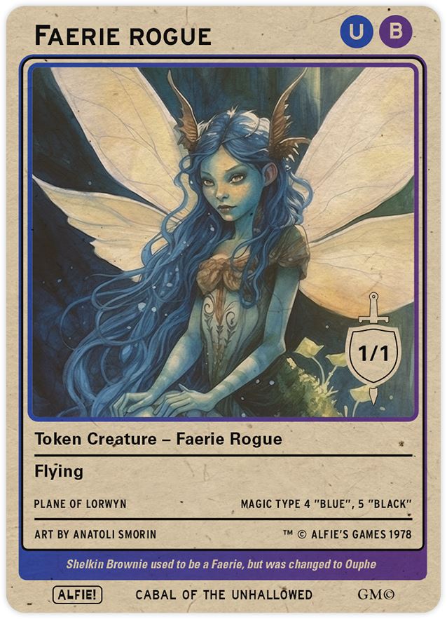 Faerie Rogue Blue Black