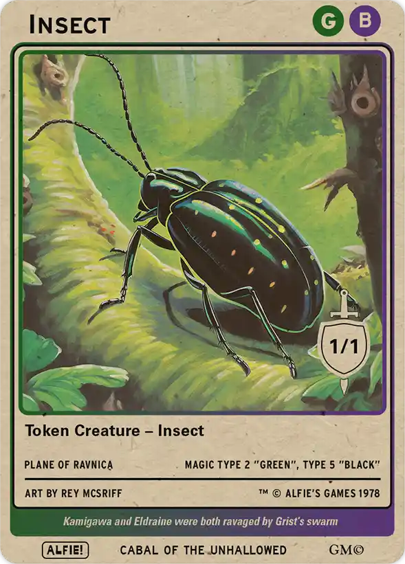 Insect Black Green