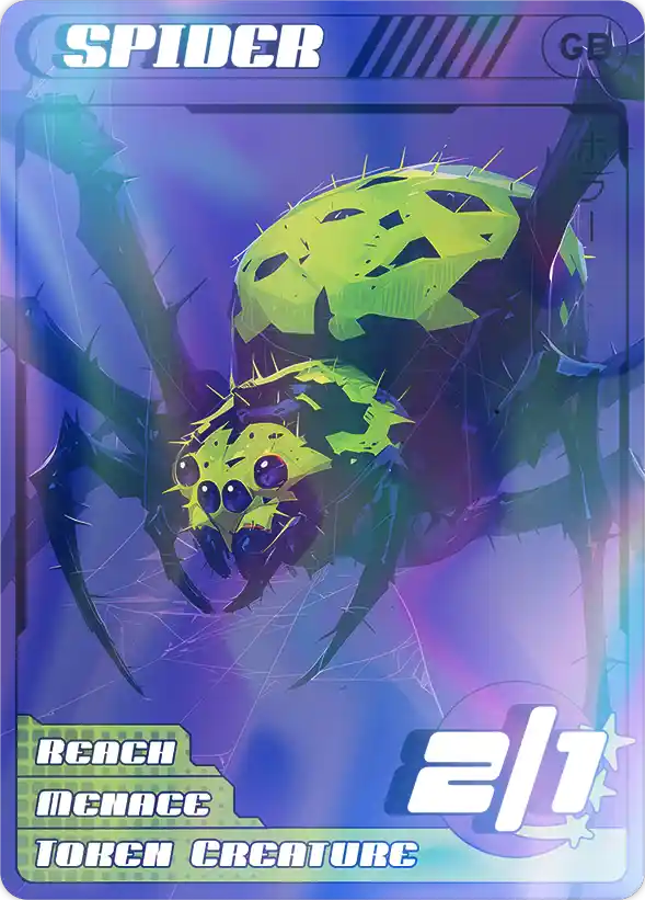 Spider Black & Green Foil